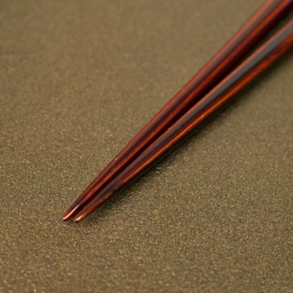 西坂良市作 箸 欅 溜塗