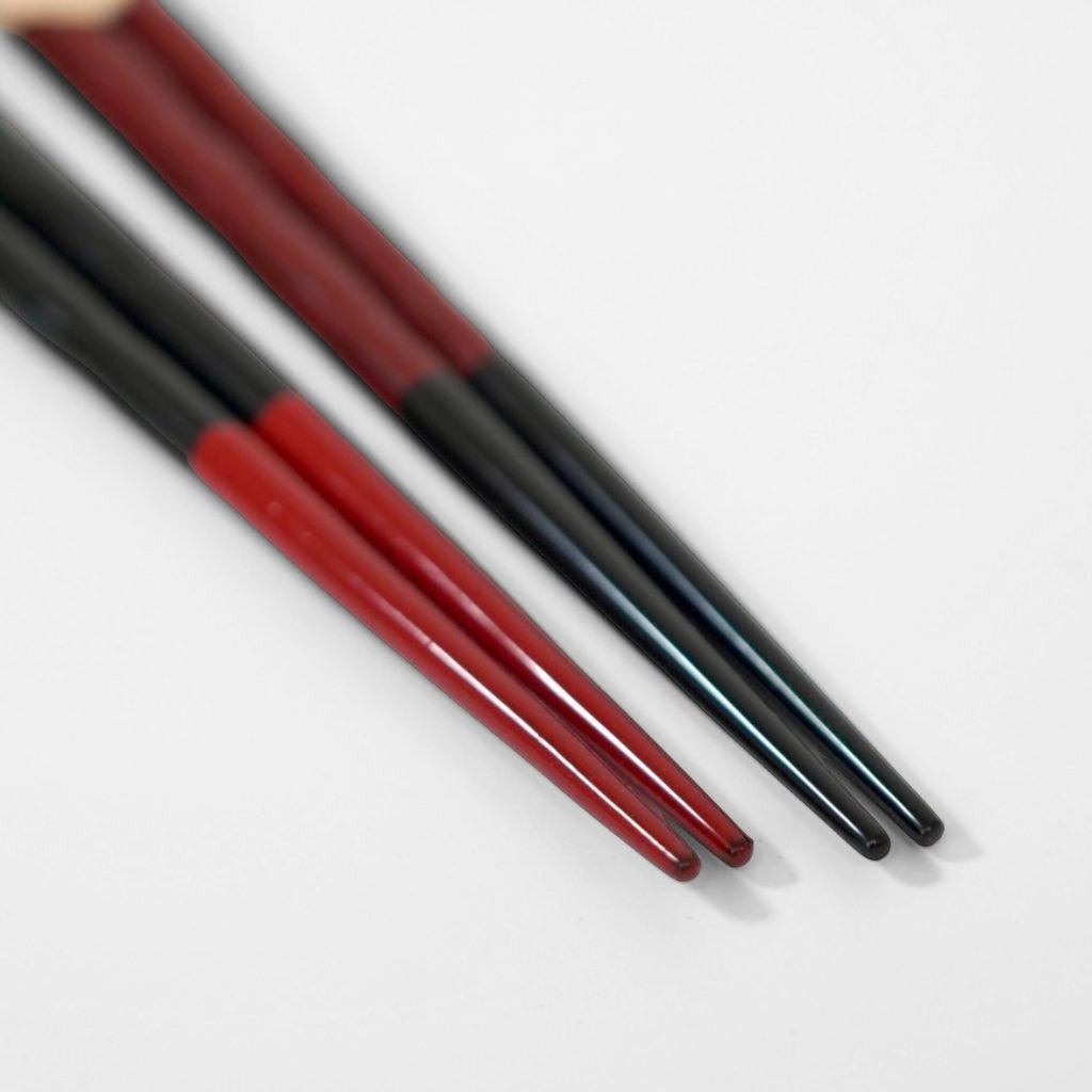 越前 ねじり箸 黒/朱 朱/黒 夫婦箸