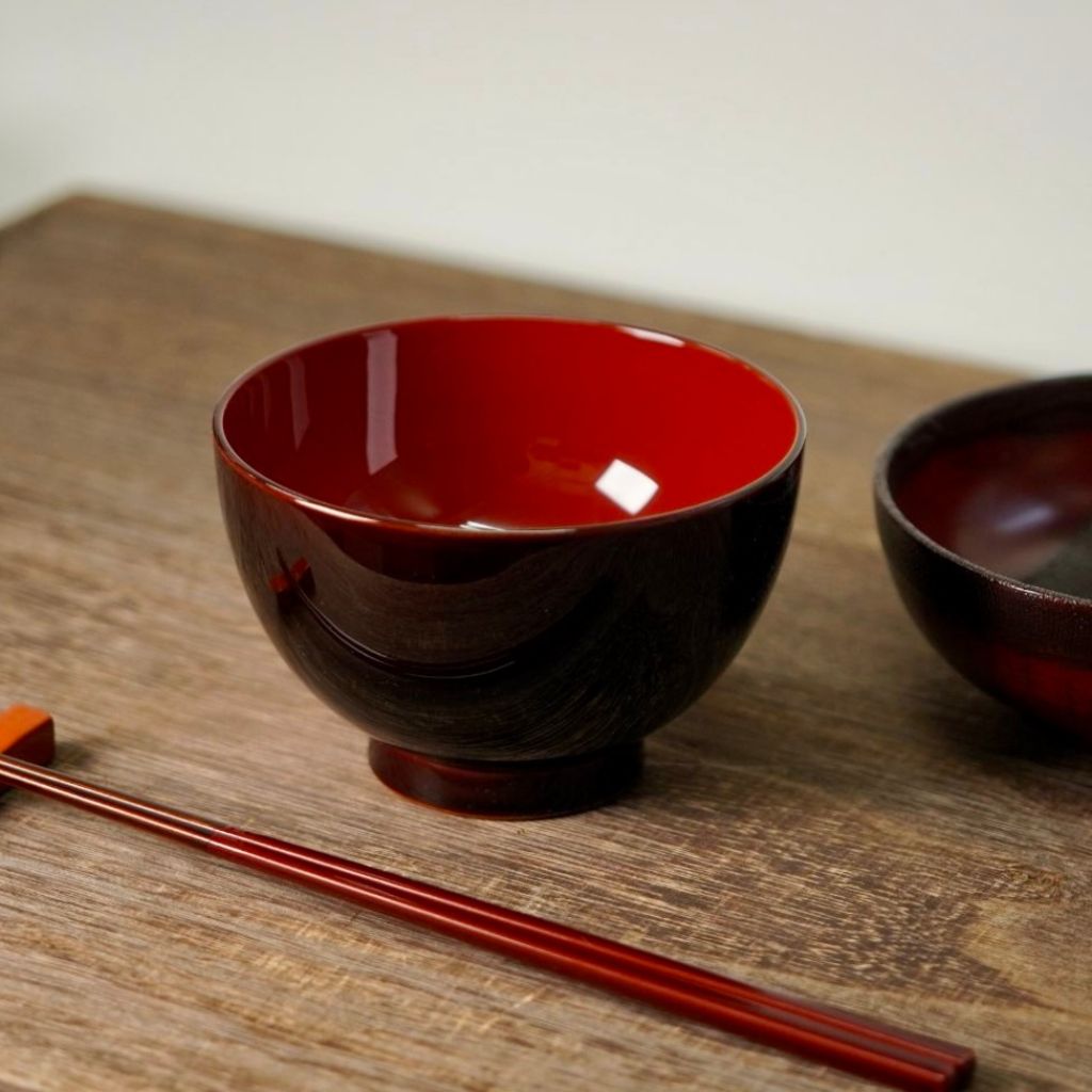 越前 食洗機対応 仙才汁椀 溜内朱