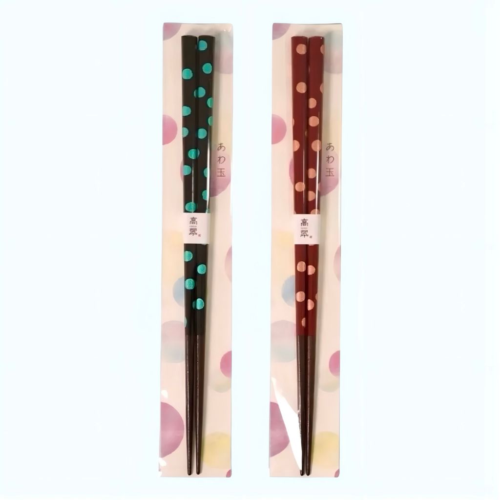 越前 箸 あわ玉(黒×水/赤×橙)