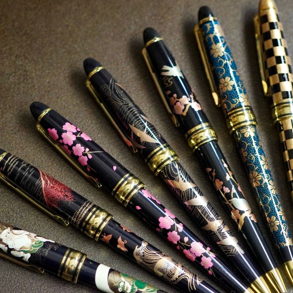 山中 漆芸ボールペン 梅に鶯