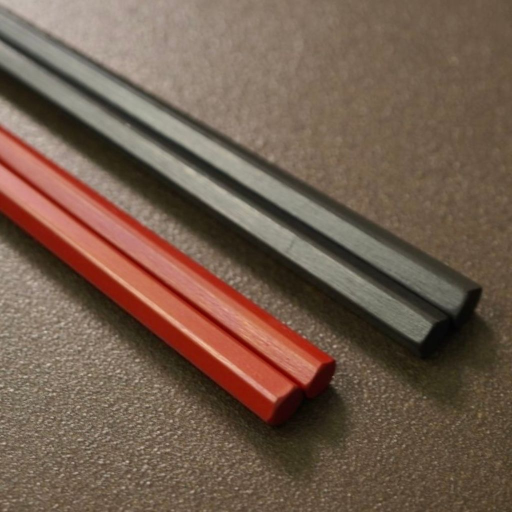 山中 箸 五角面取 摺漆(21.5cm/23.5cm)