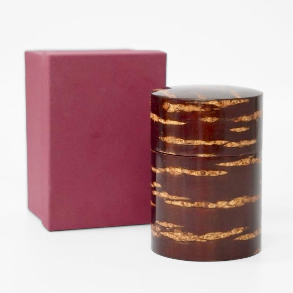 樺細工 総皮茶筒 無地(小/大)