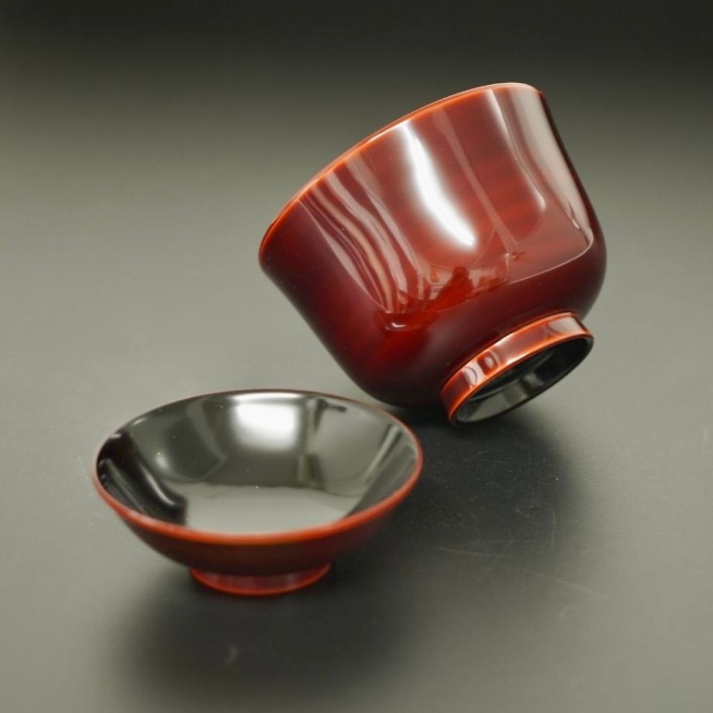 越前 市松白檀 小吸物椀