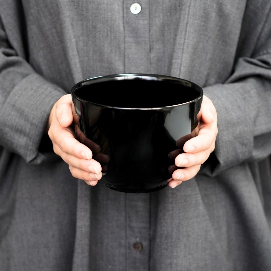 越前 かゆ椀 黒