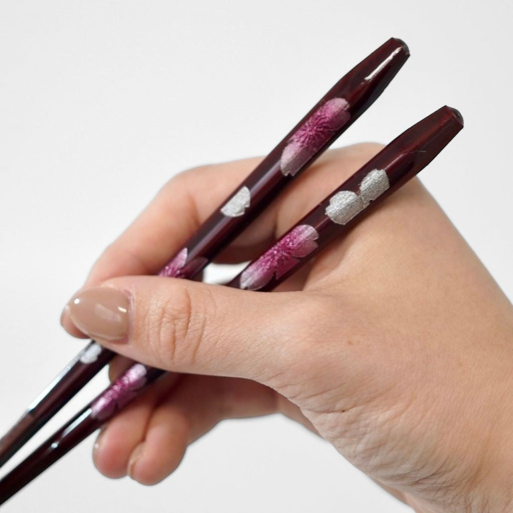 桜彩 箸置付夫婦箸 友禅さくら/鹿の子