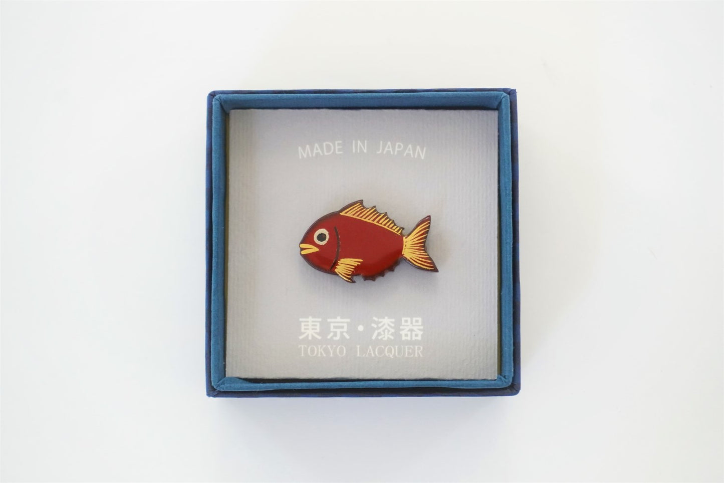 うるしピンズ 鯛 箱入 正面