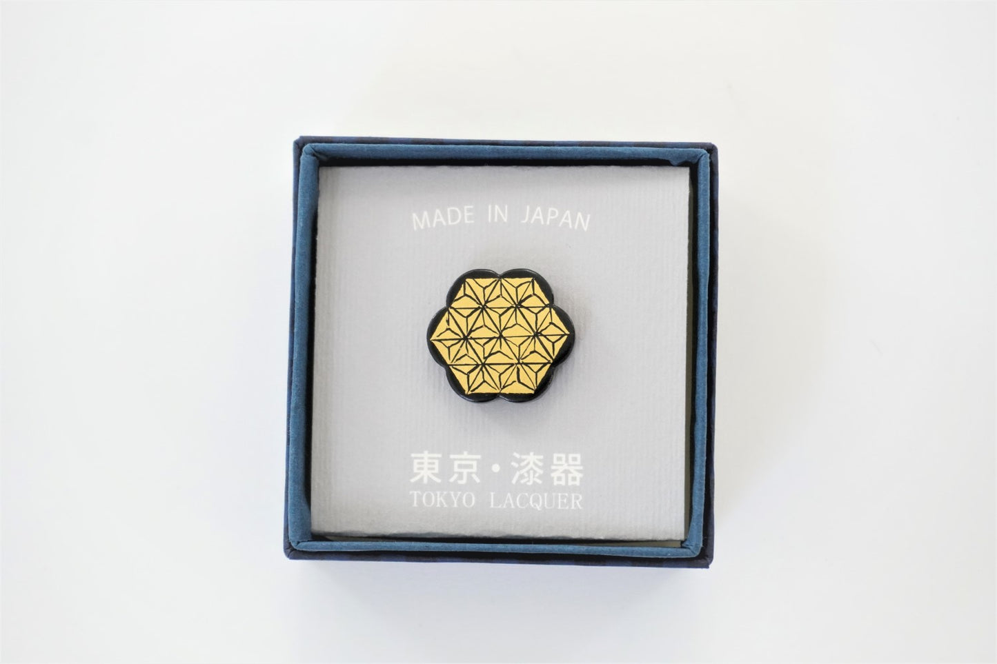 うるしピンズ 麻の葉 箱入 正面