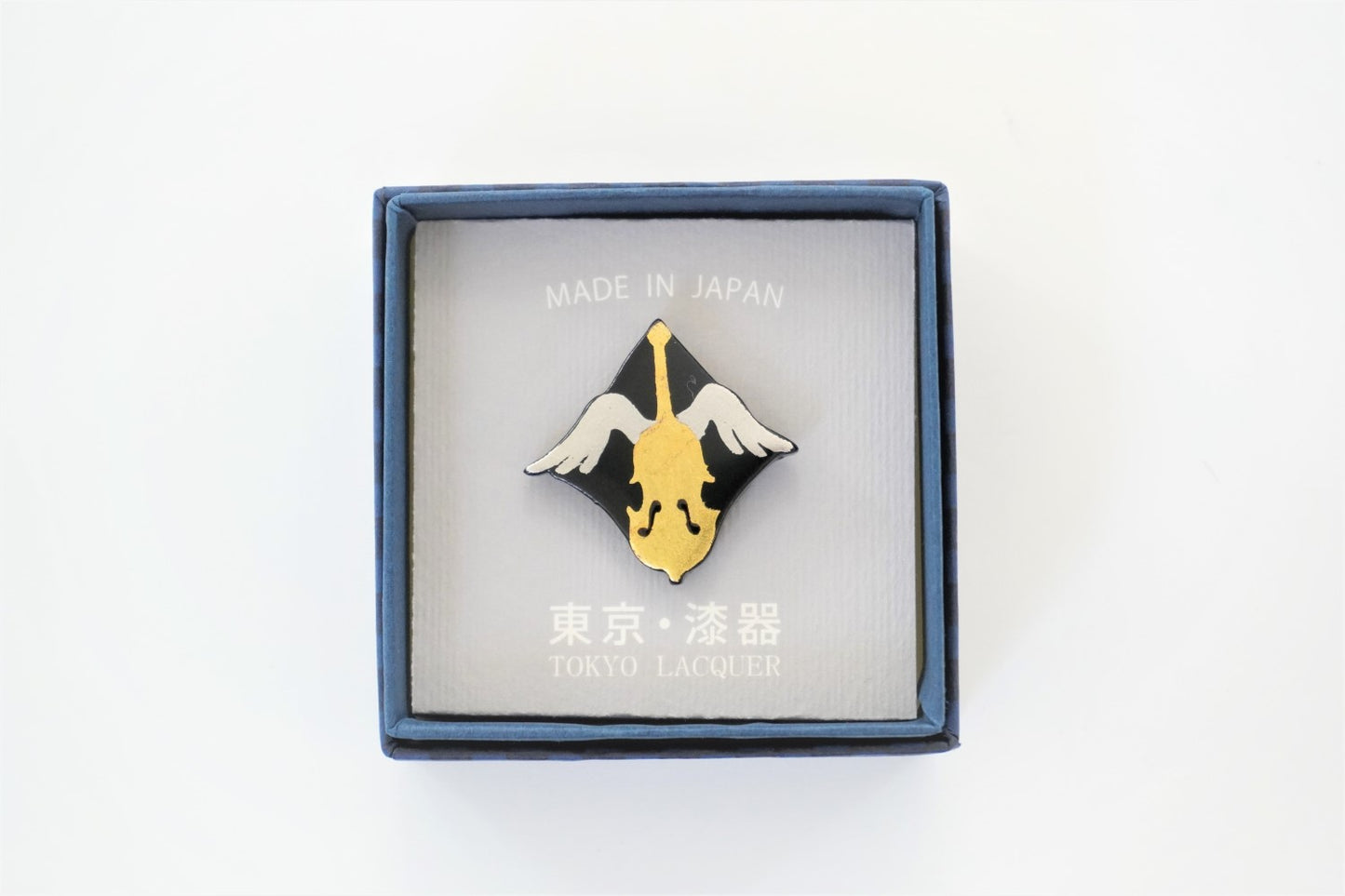 うるしピンズ バイオリン 箱入 正面