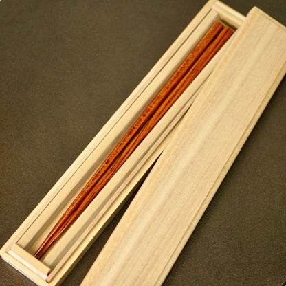 西坂良市作 箸 欅 摺り漆