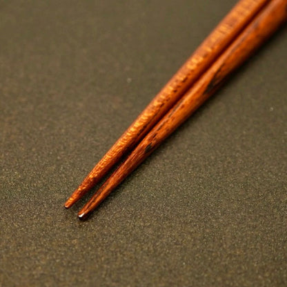 西坂良市作 箸 欅 摺り漆