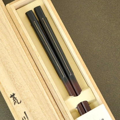 荒川文彦作 箸 銀線紋