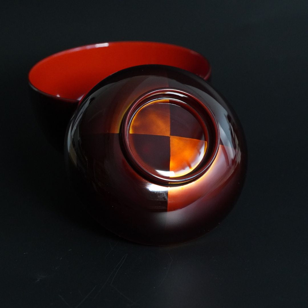 越前 市松白檀 雑煮椀