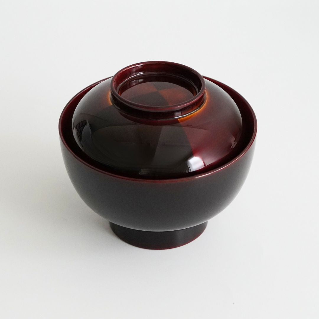 越前 市松白檀 雑煮椀