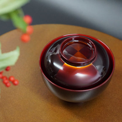 越前 市松白檀 雑煮椀