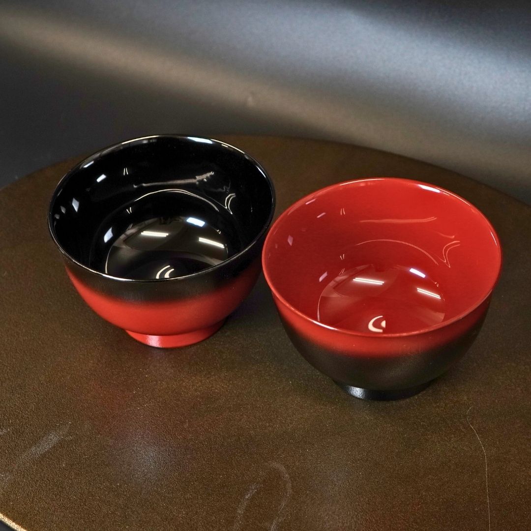 越前 食洗機対応 ぼかし夫婦椀 – 漆器 高翆