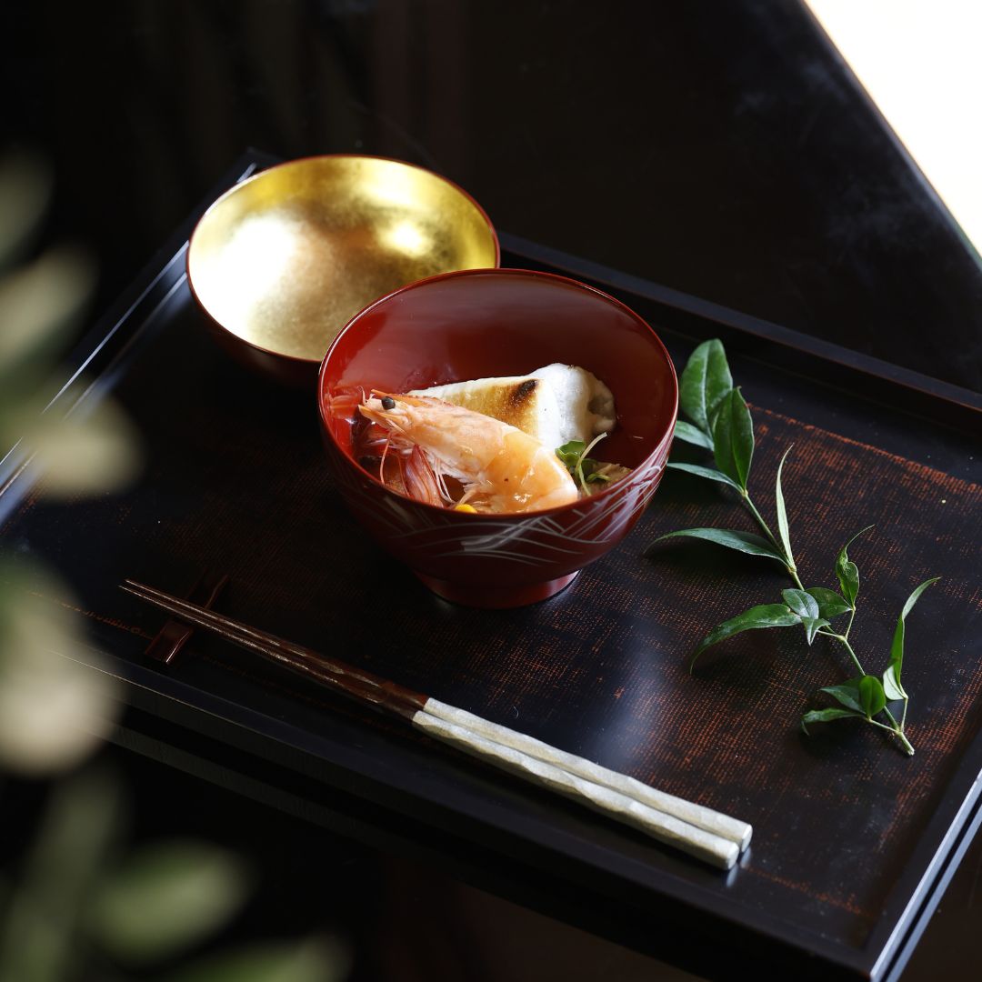 越前 光琳波 雑煮椀 – 漆器 高翆