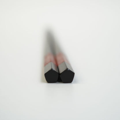 縞黒檀五角箸 持手螺鈿（21.5cm/23.5cm）