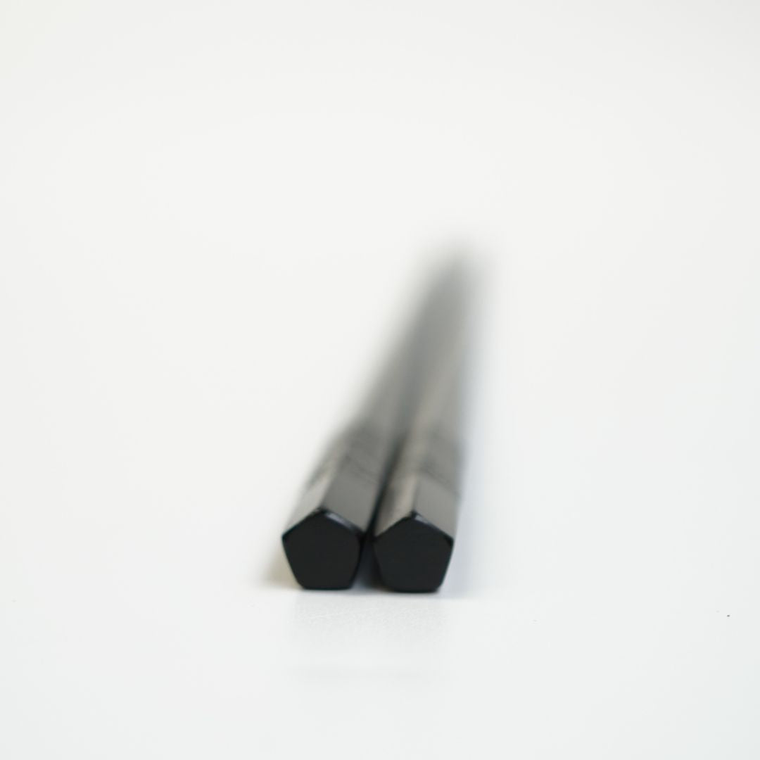 縞黒檀五角箸 持手螺鈿（21.5cm/23.5cm）