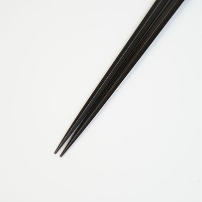 縞黒檀五角箸 持手螺鈿（21.5cm/23.5cm）
