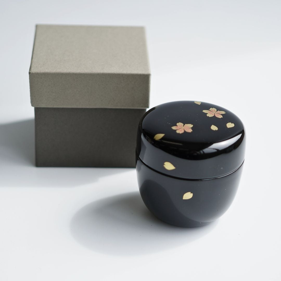 越前 棗（桜蒔絵/沈金帯松/沈金寿松）