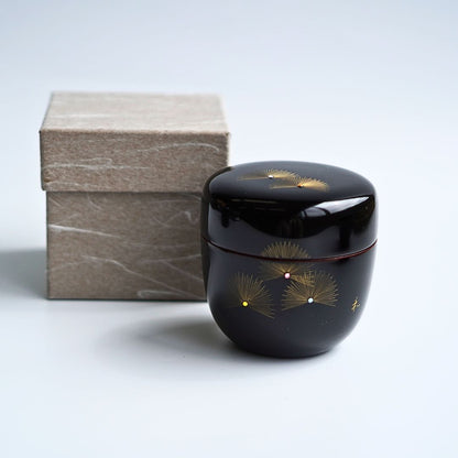 越前 棗（桜蒔絵/沈金帯松/沈金寿松）