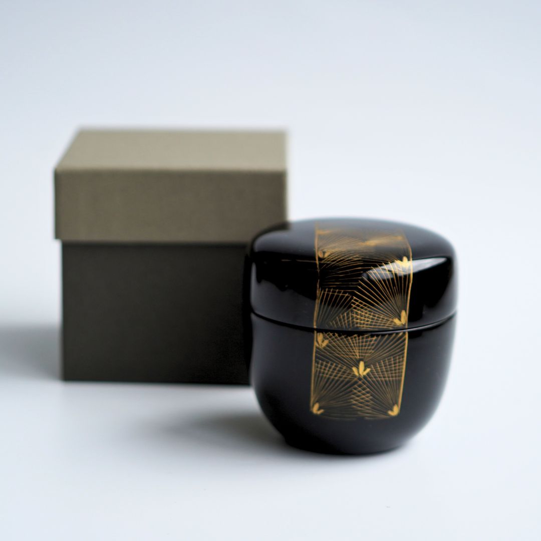 越前 棗（桜蒔絵/沈金帯松/沈金寿松）