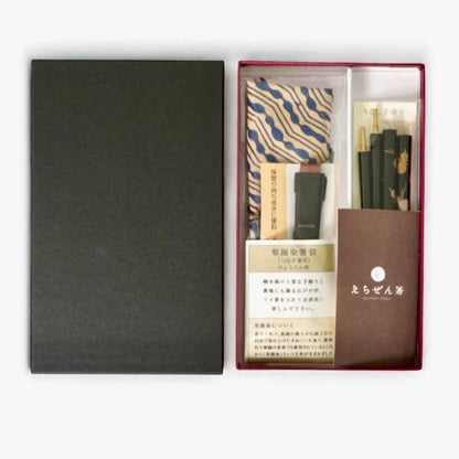 越前 携帯箸 六瓢(黒) ひょうたん