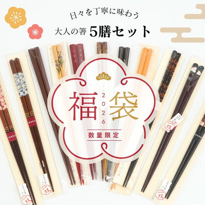 【数量限定】日々をていねいに味わう大人の箸５膳セット