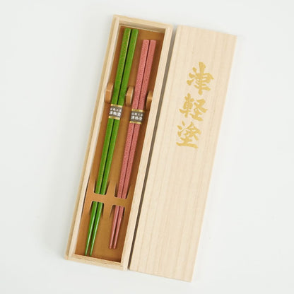 津軽 ななこ塗 夫婦細箸 （20.5cm/24.2cm）