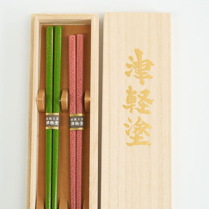 津軽 ななこ塗 夫婦細箸 （20.5cm/24.2cm）