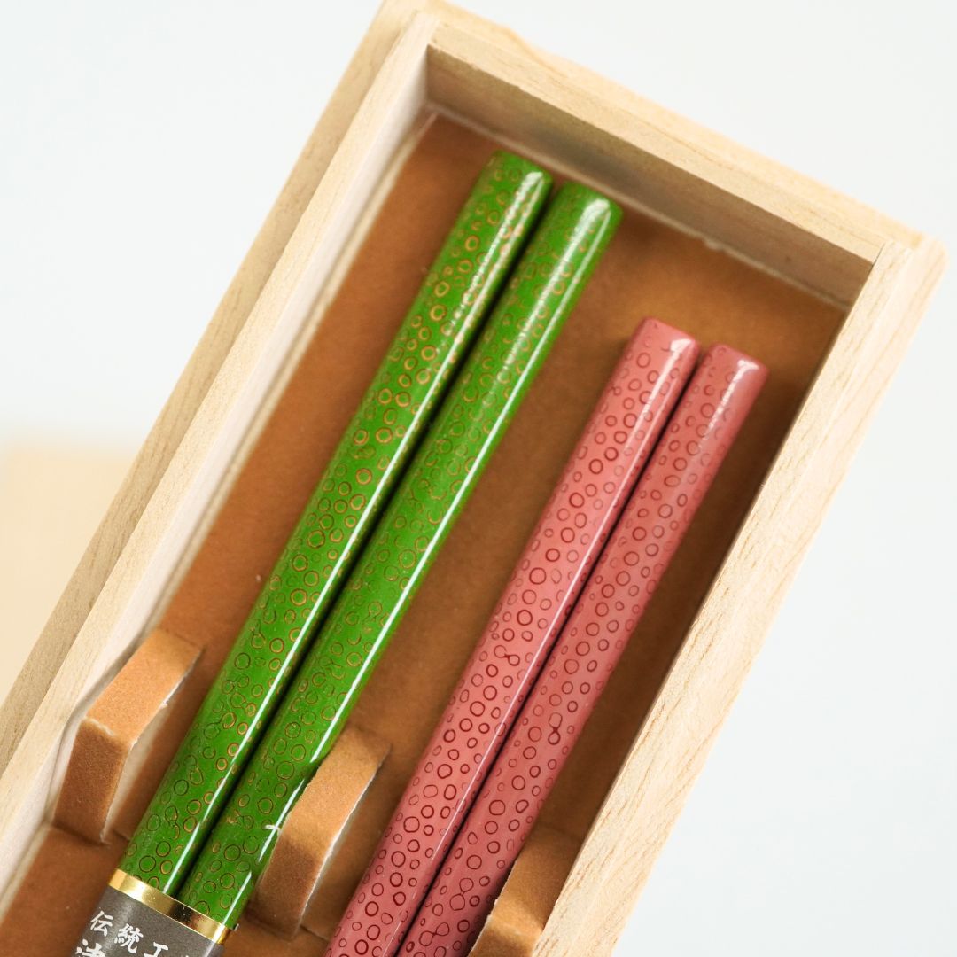 津軽 ななこ塗 夫婦細箸 （20.5cm/24.2cm）