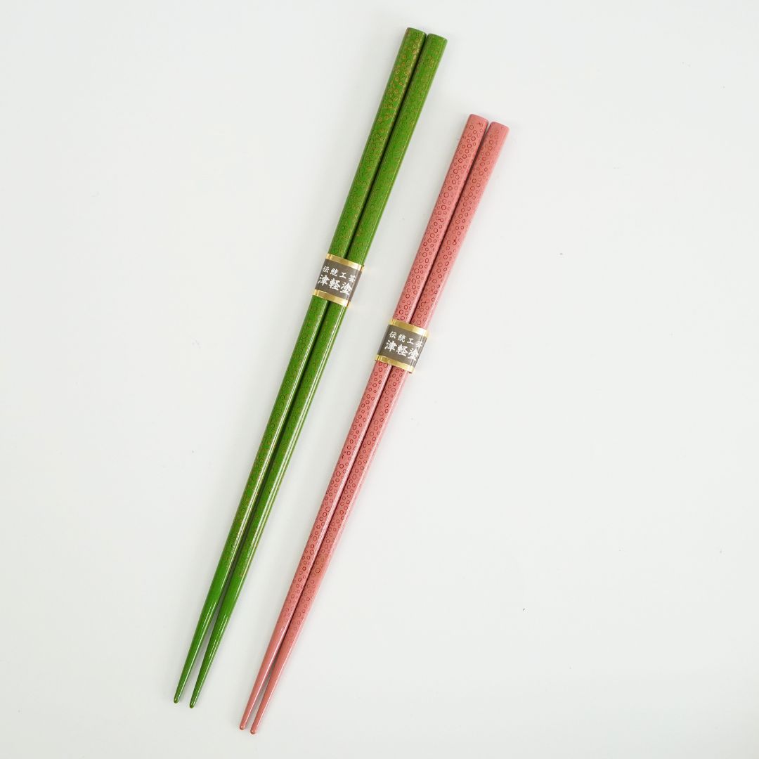 津軽 ななこ塗 夫婦細箸 （20.5cm/24.2cm）