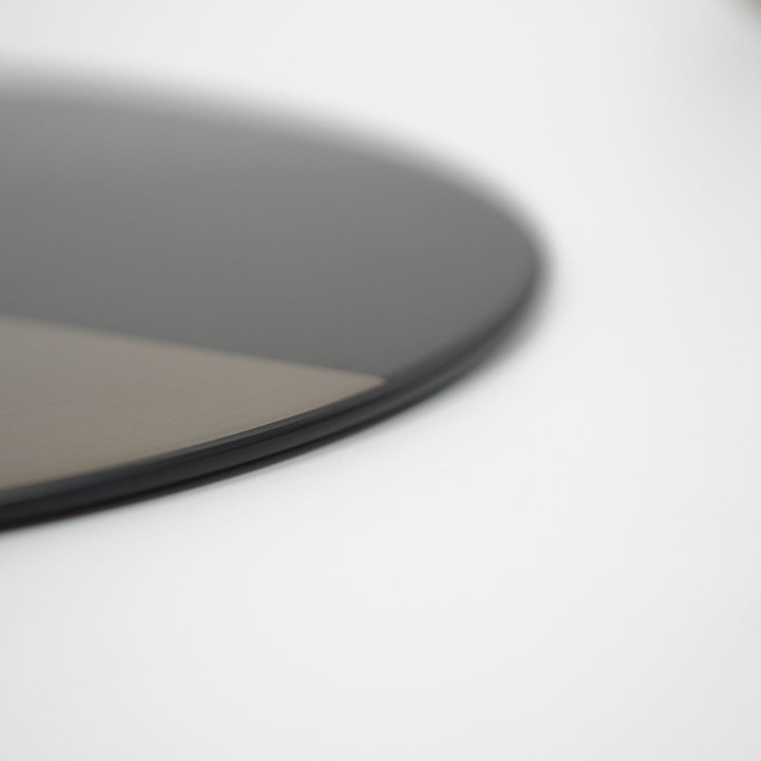 越前 尺二丸マット 黒ハケ目市松 銀