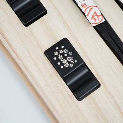 月見兎＆なごり桜 箸置付夫婦箸