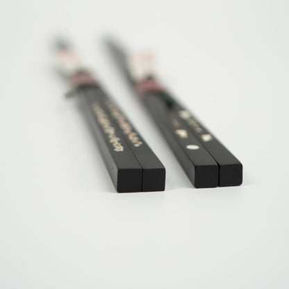 月見兎＆なごり桜 箸置付夫婦箸