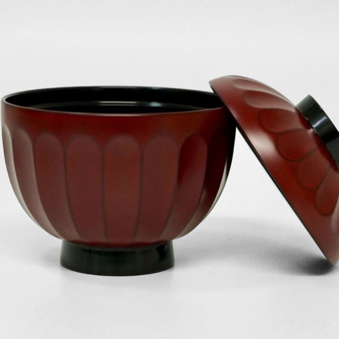 越前 菊割吸物椀 – 漆器 高翆