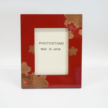 会津塗 フォトフレーム 金彩桜