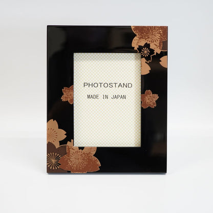 会津塗 フォトフレーム 金彩桜