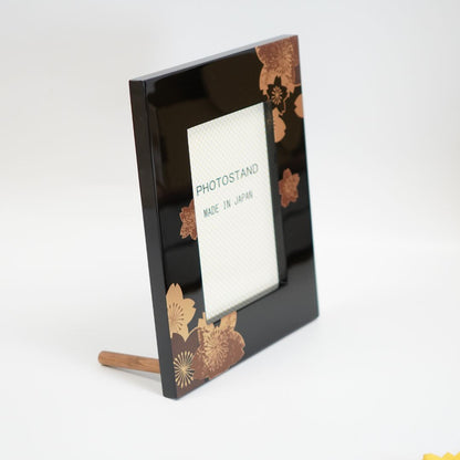 会津塗 フォトフレーム 金彩桜