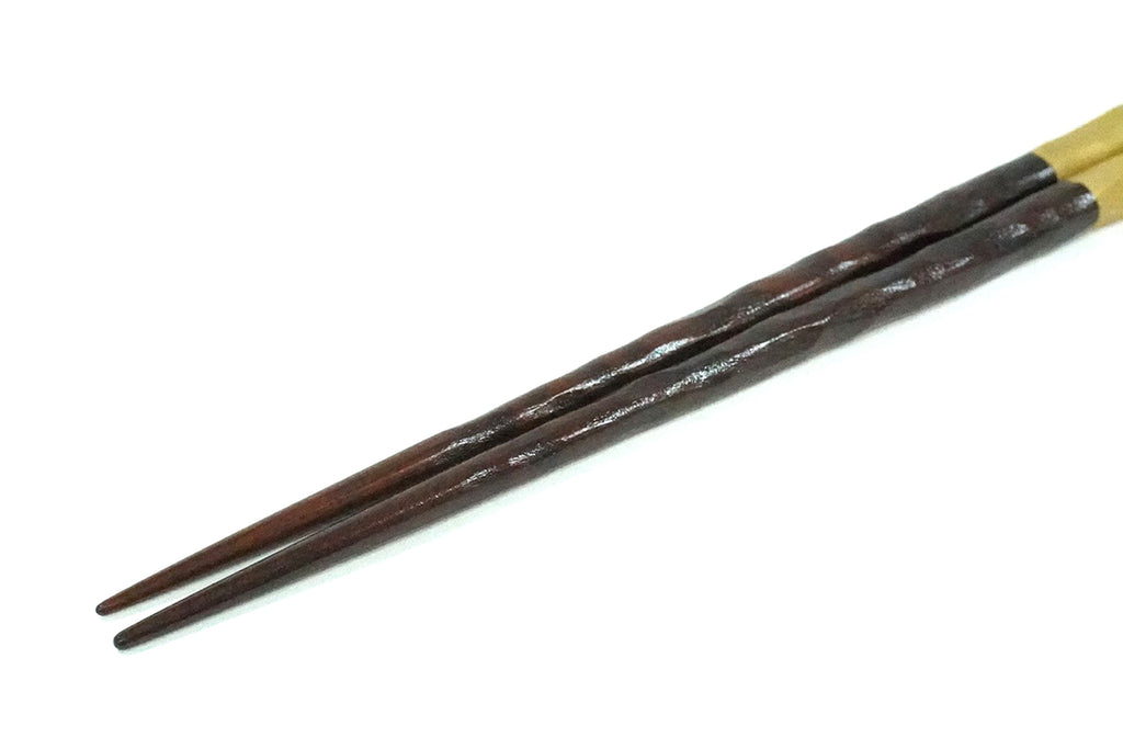 「ちょっと長めの箸」 洋の箸 削り 金彩（25.0cm）箸先