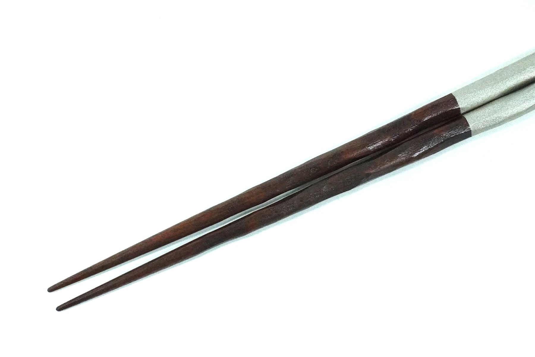 「ちょっと長めの箸」 洋の箸 削り 銀彩 （25.0cm）箸先