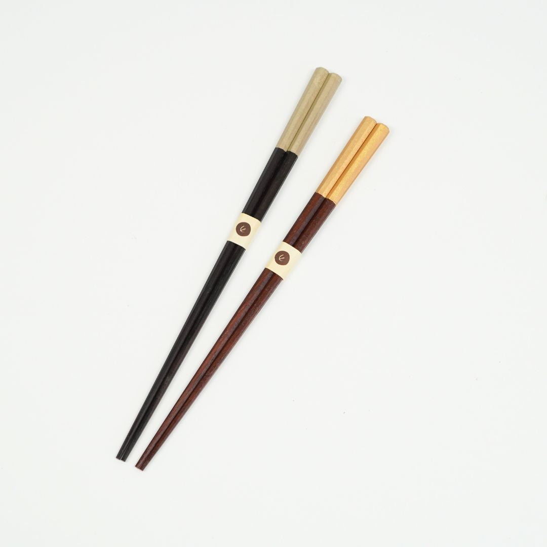 越前 先八角黒檀紫檀箸 (22cm/23.5cm)