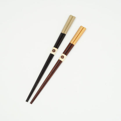 越前 先八角黒檀紫檀箸 (22cm/23.5cm)