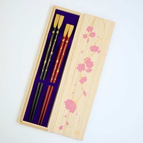 天削　夫婦箸　桜　（24.0cm/22.5cm）