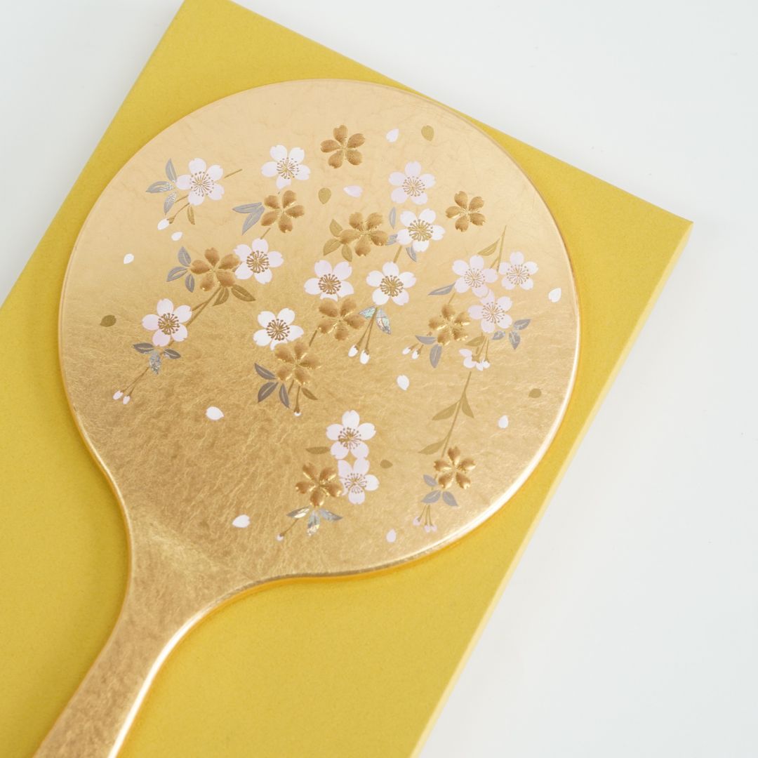 雅手鏡（中）箔工芸 祥桜