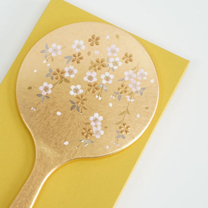 雅手鏡（中）箔工芸 祥桜