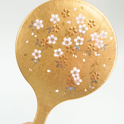 雅手鏡（中）箔工芸 祥桜