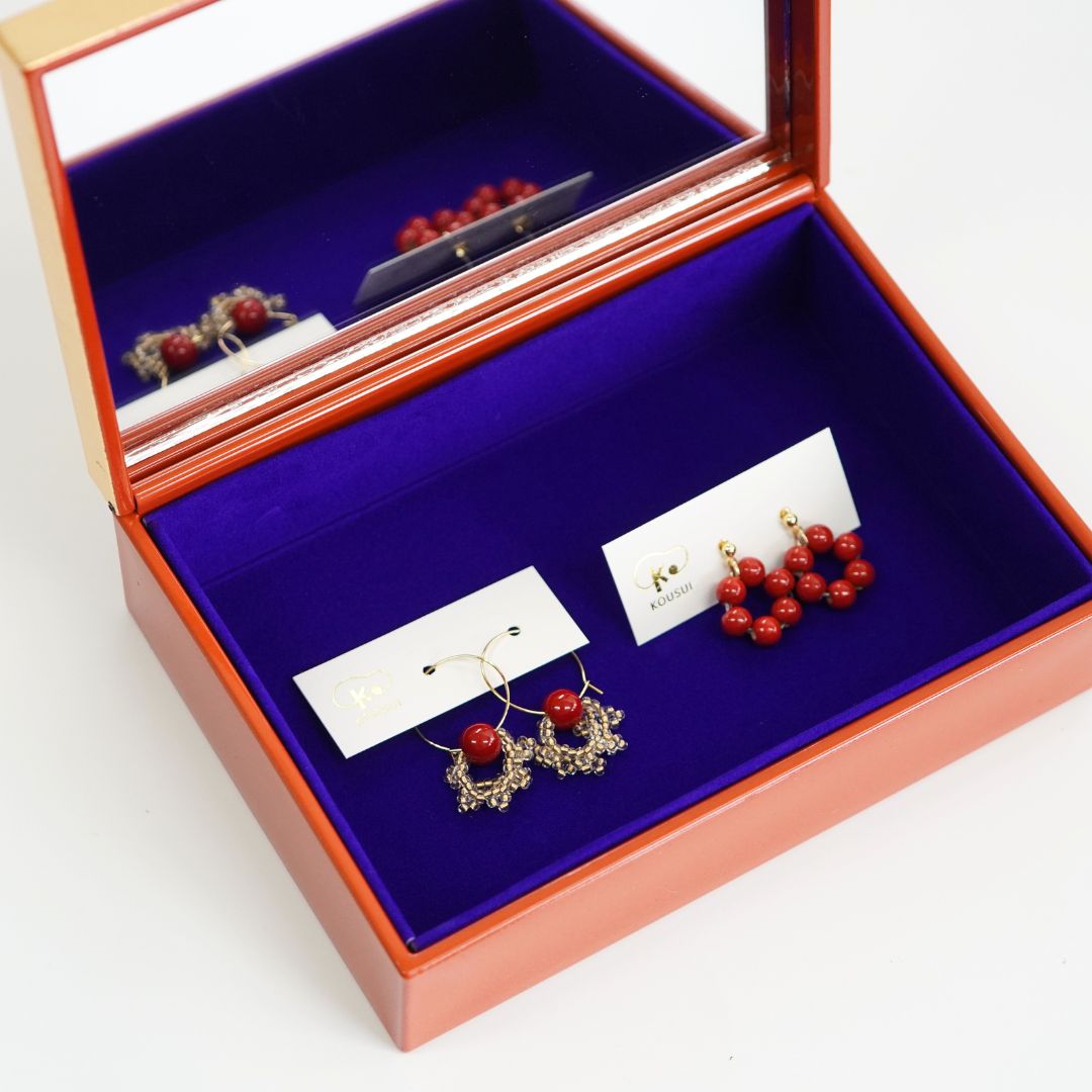 加賀箔アクセサリーBOX　華富士