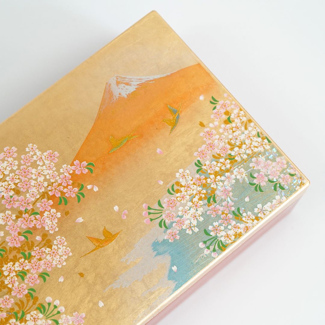 加賀箔アクセサリーBOX　華富士